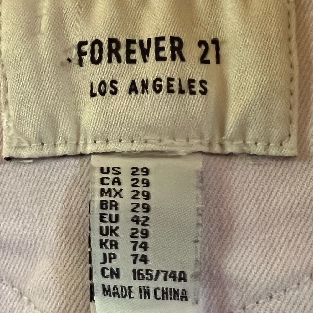 Forever 21 Overalls Soft Pink Raw Hem Size 29 - Picture 7 of 7